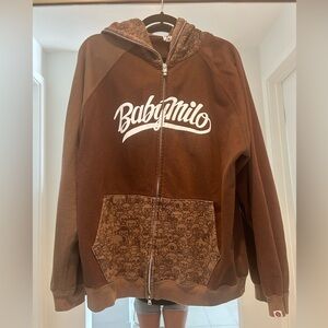 baby Milo rare men’s hoodie brown size L
